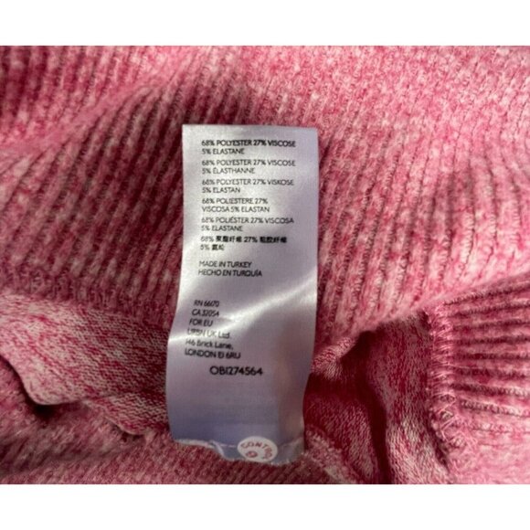 New Maeve by Anthropologie XS Raspberry Mock Neck Pullover Sweater Extended - Picture 5 of 9